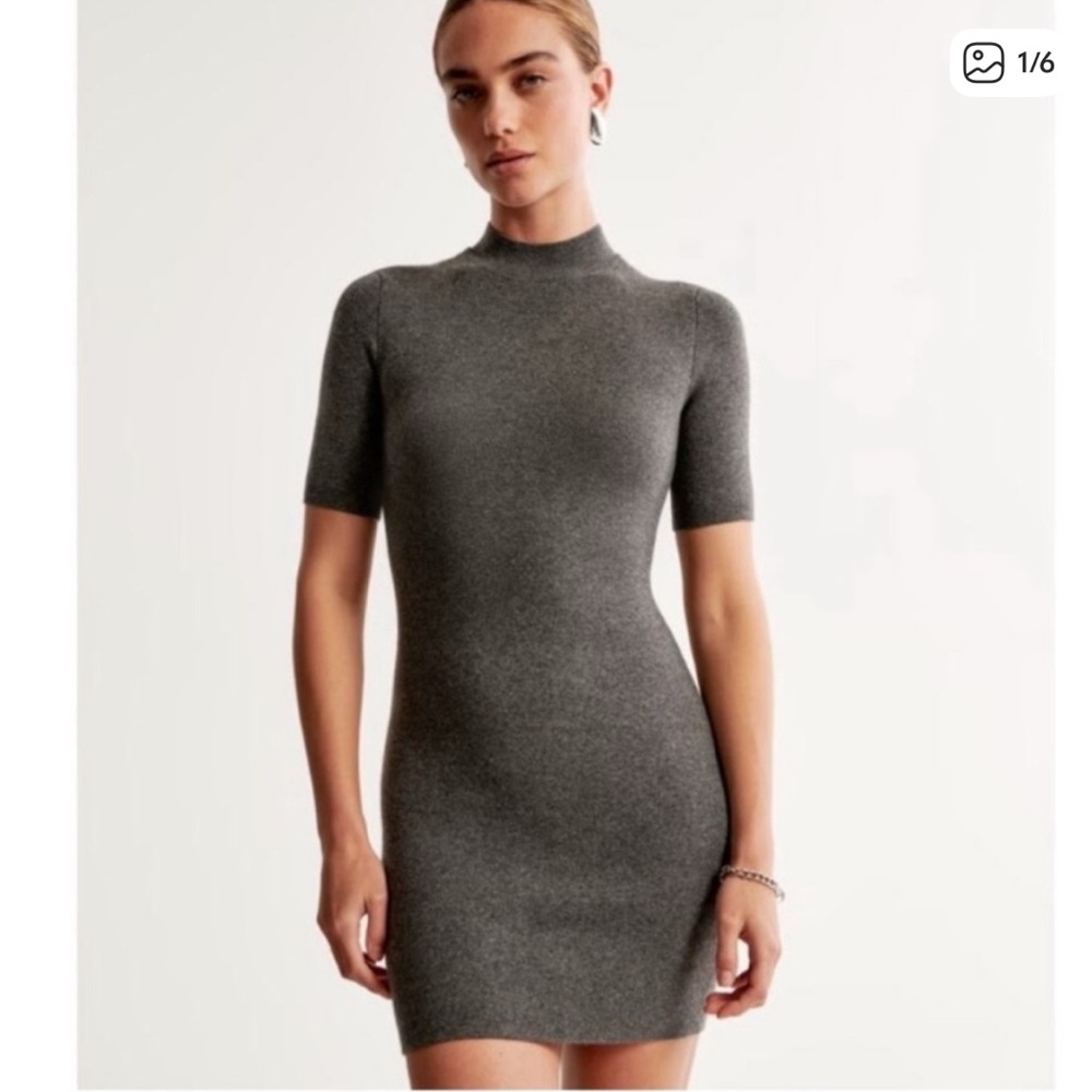 Abercrombie & Fitch Sweater Dress Grey Bodycon
